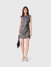 Short rhinestone tailored dress at Maje